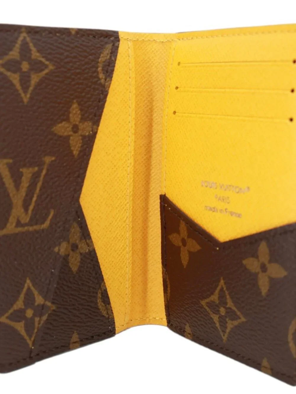 Louis Vuitton  Pocket Organizer Monogram Macassar Canvas Wallet Safran Yellow